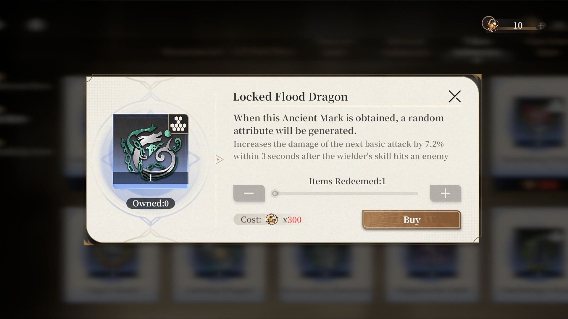 Locked Flood Dragon Ancient Mark (Image via Glohow)